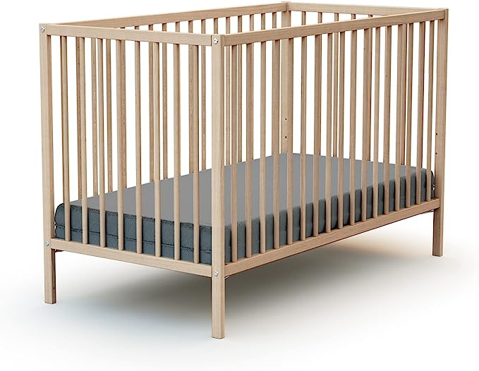 Ikea Baby Wooden Crib + Mattress